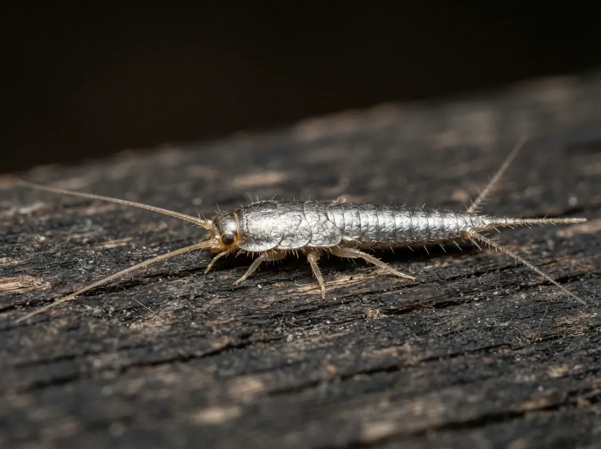 Close-up of a silverfish